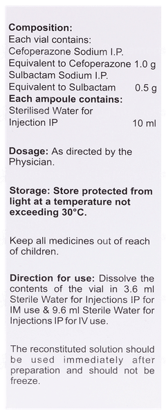 Cefaprex S 1.5 Gm Injection 20 Ml Cefaprex S 1.5 Gm Injection 20 Ml
